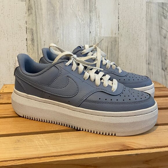 CLEARANCE! Nike Women's Size 8 Court Vision Alta Sneakers Ashen Slate Platform - Picture 1 of 9